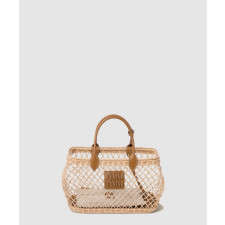 미우미우 우븐 패브릭 토트백 5BA285