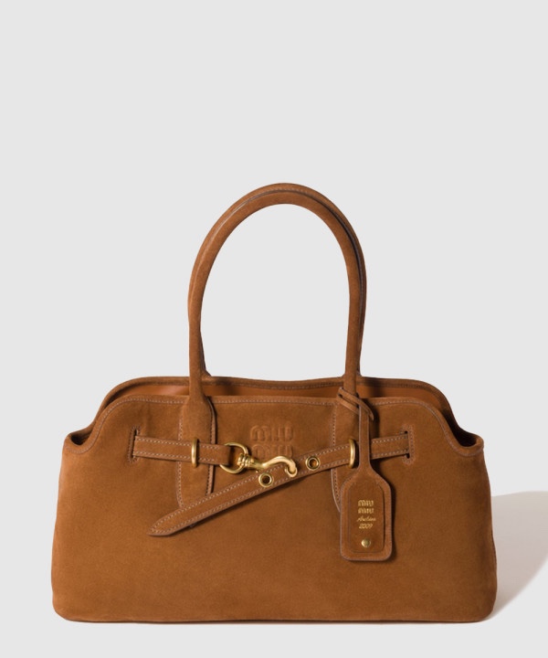 미우미우 아방뛰르 스웨이드 레더 백 5BG310