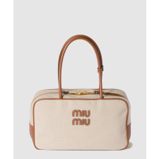 미우미우 캔버스 레더 보 백 5BB163
