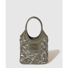 미우미우 아이비 자수 가바딘 토트백 5BA281