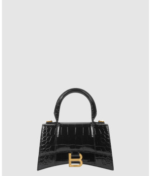 발렌시아가 아워글래스 XS 크로커다일 탑 핸드백 592833
