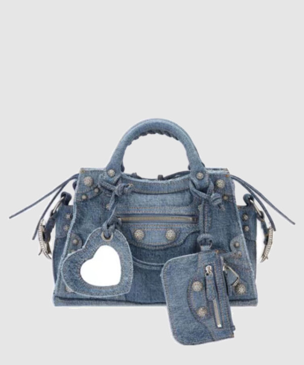 발렌시아가 네오 카골 XS 데님 핸드백 700940