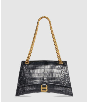 발렌시아가 크러쉬 크로커다일 엠보싱 미디움 체인백 716393