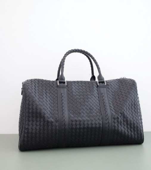 (국내배송) 보테가베네타 블랙 인트레치아토 더플 백