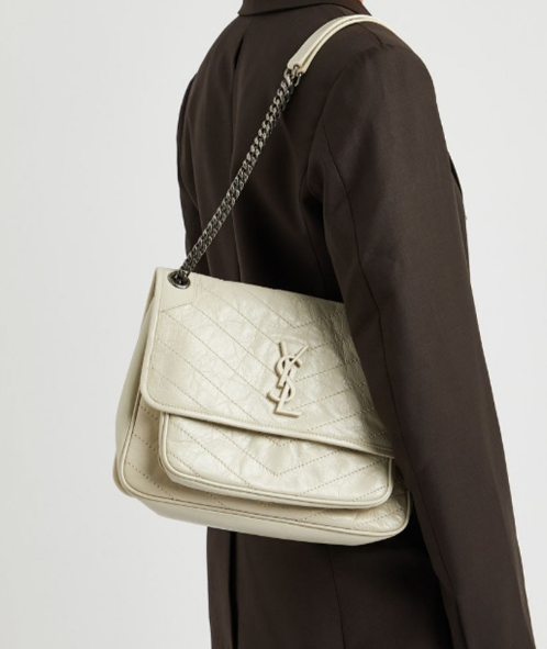 (국내배송) 생로랑 빈티지 가죽 소재 NIKI 미디엄