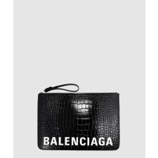 발렌시아가 크로커다일 엠보싱 클러치백 630626