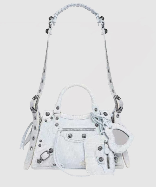 발렌시아가 네오 카골 XS 워시드데님 크리스탈 숄더백 700940