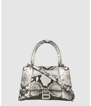 발렌시아가 아워글래스 뱀피 엠보싱 스몰 핸드백 593546