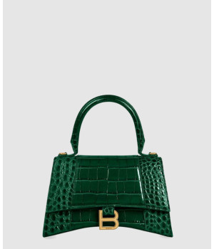 발렌시아가 아워글래스 스몰 크로커다일 엠보싱 핸드백 593546