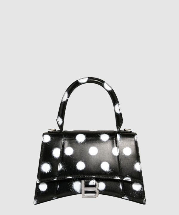 발렌시아가 아워글래스 도트 스몰 핸드백 593546