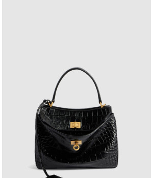 발렌시아가 로데오 미니 크로커다일 엠보싱 핸드백 795456