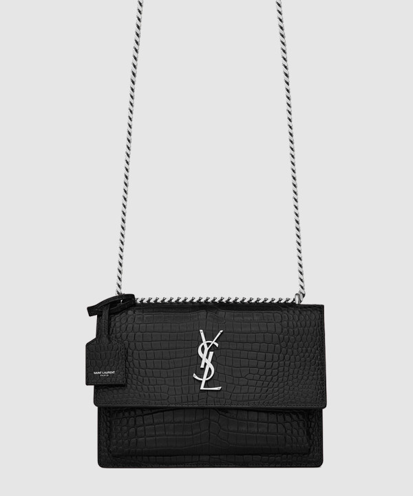 생로랑 모노그램 선셋 크로커 미디움 442906