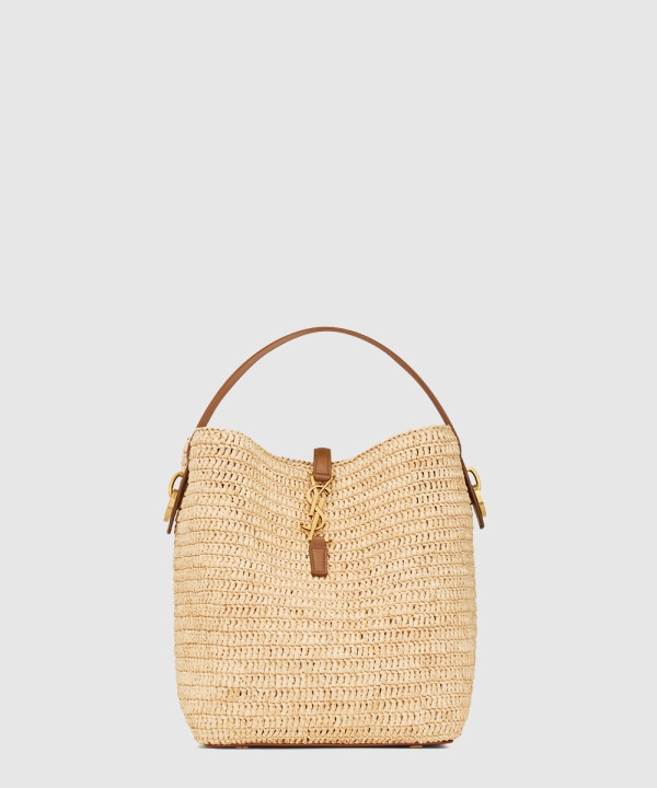 생로랑 LE 37 라피아 버킷백 773991