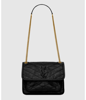 생로랑 니키 베이비 레더 체인백 633160