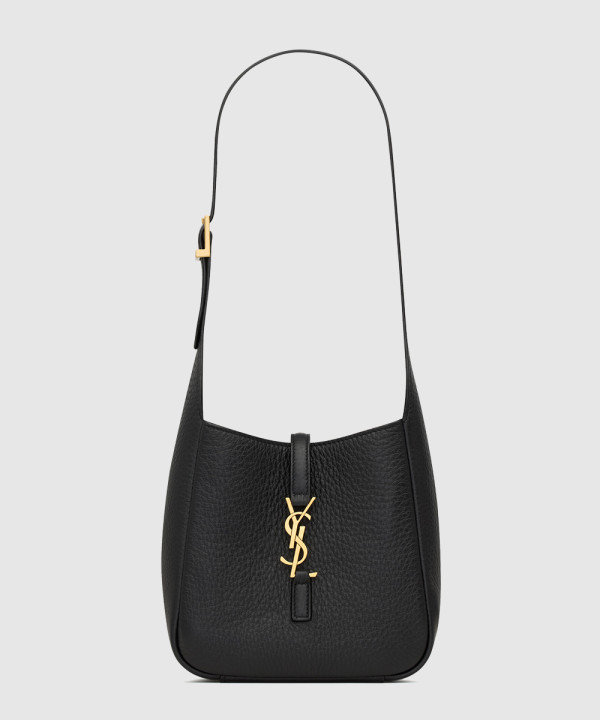 생로랑 그레인 레더 LE 5 A 7 베이비 호보 숄더백 809461