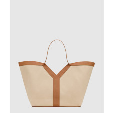 생로랑 캔버스 레더 Y 토트백 817602