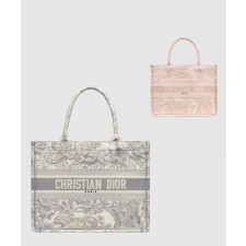 디올 북 토트백 미디움 트왈 드 주이 M1296