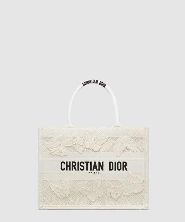 디올 북 토트백 미디움 3D 나비 자수 M1296