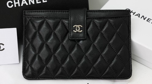(국내배송) 샤넬 클래식 램스킨 카드홀더 파우치 장지갑
