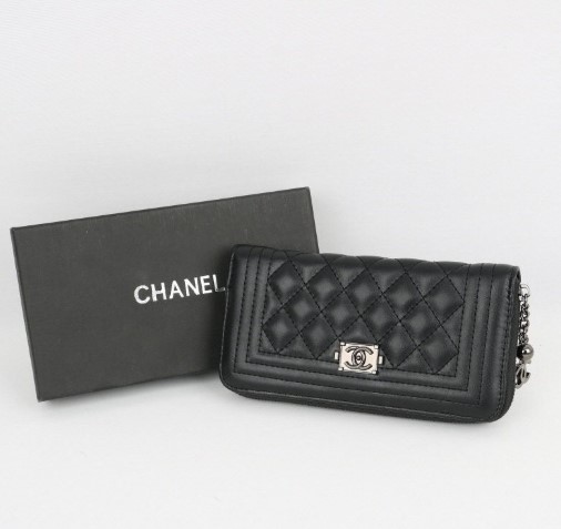 (국내배송) 샤넬 로고 집퍼 장지갑