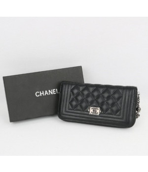 (국내배송) 샤넬 로고 집퍼 장지갑