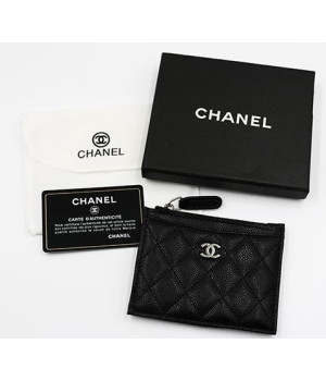 (국내배송) 샤넬 캐비어스킨 지퍼 클래식 카드지갑