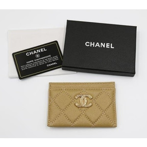 (국내배송) 샤넬 캐비어 골드 메탈 카드지갑