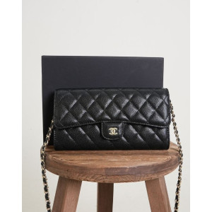 (국내배송) 샤넬 캐비어 클래식 체인 플랩 장지갑