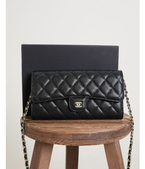 (국내배송) 샤넬 캐비어 클래식 체인 플랩 장지갑
