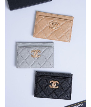 (국내배송) 샤넬 케비어 그레인드 카드 케이스