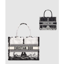 디올 북 토트백 미디움 에펠탑 M1296