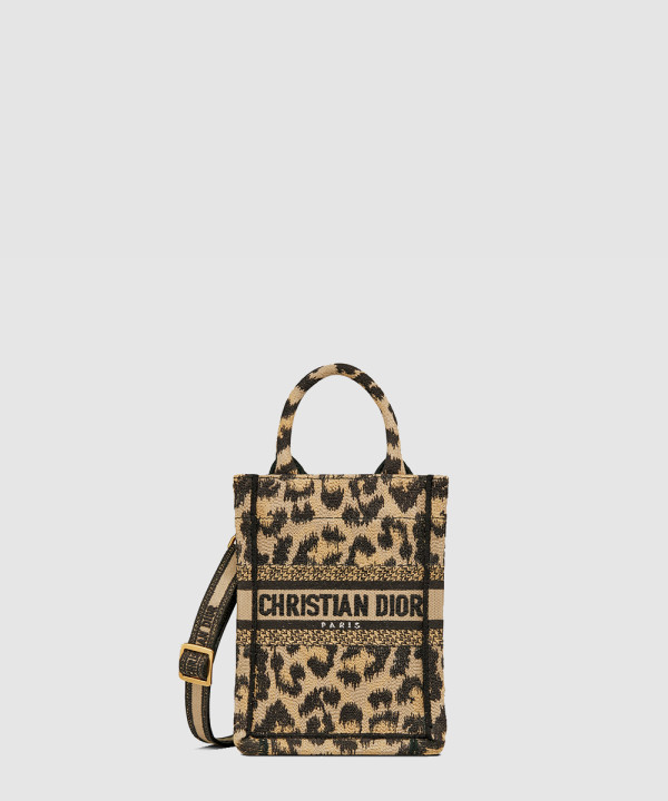 디올 북토트 미니 크로스백 베이지 멀티컬러 미짜 자수 S5555