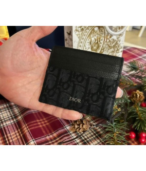(국내배송) 디올 수입 오블리크 자카드 그레인 카프레더 카드 지갑
