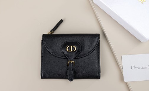 (국내배송) 디올 바비 블랙스무스 가죽미니반지갑