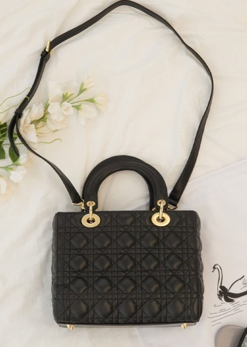 (국내배송) 디올 LADY 레이디  블랙 미디엄 백