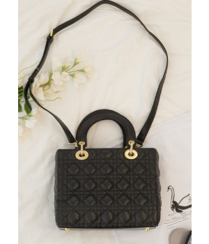 (국내배송) 디올 LADY 레이디  블랙 미디엄 백