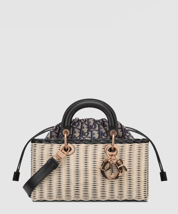 디올 레이디 디조이 백 내추럴 라탄 M0540