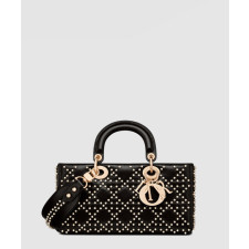 디올 레이디 디조이백 미디움 크링클 이펙트 화이트 레진 하프 펄 모티프 M0540