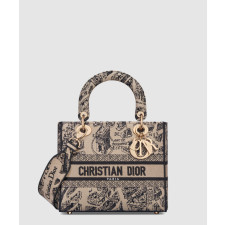 디올 미디움 레이디 디라이트 백 플랜 드 파리 베이지 멀티컬러 M0565