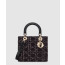 디올 미디움 레이디백 트위드 블랙 M0565
