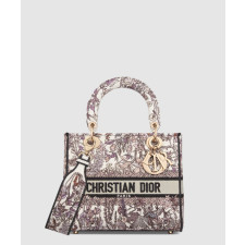 디올 미디움 레이디 디라이트 백 화이트 멀티컬러 4 쎄종 하이버 M0565