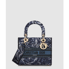 디올 미디움 레이디 디라이트 백 네이비 M0565