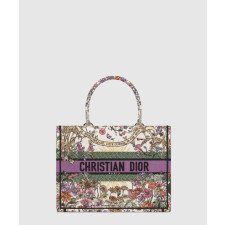 디올 미디움 북 토트 디올 4 쎄종 에떼 쏠레이 자수 에크루 멀티컬러 M1296