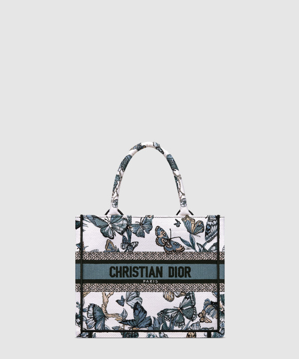 디올 북토트백 스몰 화이트 파스텔 미드나잇 블루 멕시코 M1265