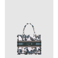 디올 북토트백 스몰 화이트 파스텔 미드나잇 블루 멕시코 M1265