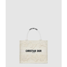 디올 북토트백 스몰 화이트 D 레이스 버터플라이 마크라메 이펙트