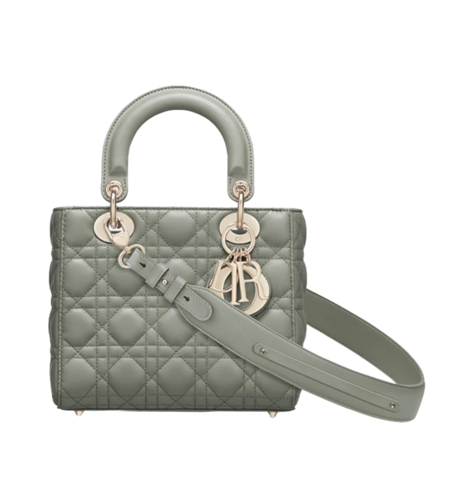 디올 레이디 디올 ABC 스몰 백 (오팔린 그레이/까나쥬/램스킨)