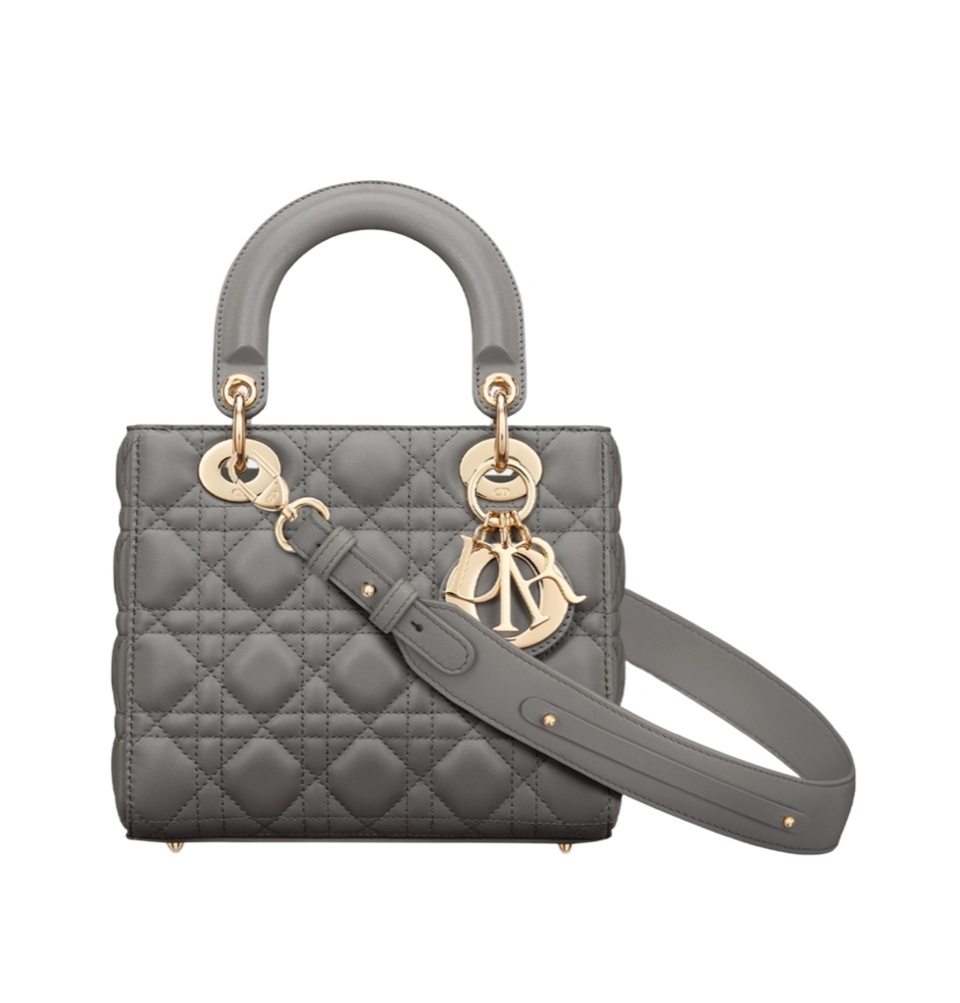디올 레이디 디올 ABC 스몰 백 (스톤 그레이/까나쥬/램스킨)