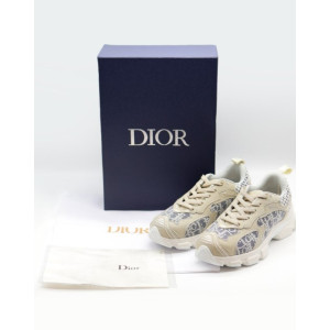 (국내배송) 디올 바이브 샴브레이 오블리크 레더 스웨이드 스니커즈 블루