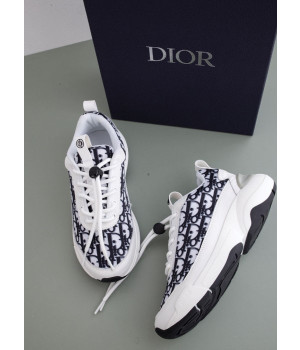 (국내배송) 디올 B24 오블리크 까나쥬 모티프 화이트 스니커즈